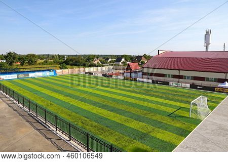 Kovalivka, Kyiv Oblast, Ukraine - September 2, 2020: Training Field Of Kolos Stadium In Kovalivka Vi