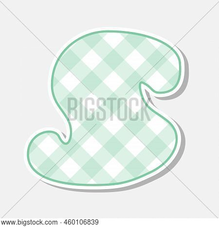 Patchwork Hand Drawn Textile Font. Cute Textile Font For Scrapbook Or Collage Design. Patchwork Alph