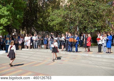 School Leavers Celebrate The 'day Of Farewell Bell' Dedicated To Graduation From School. School Grad