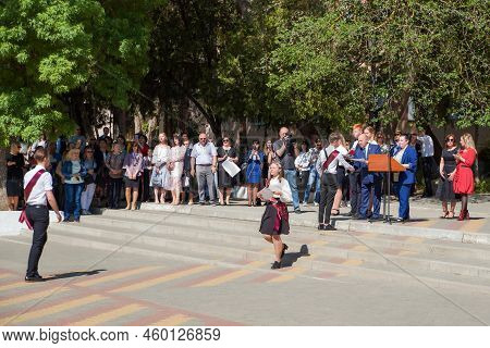 School Leavers Celebrate The 'day Of Farewell Bell' Dedicated To Graduation From School. School Grad