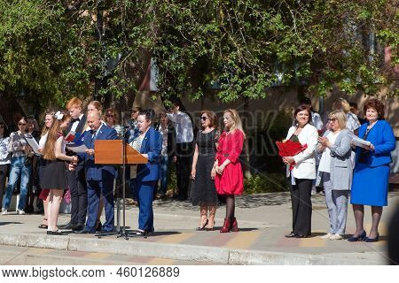 School Leavers Celebrate The 'day Of Farewell Bell' Dedicated To Graduation From School. School Grad