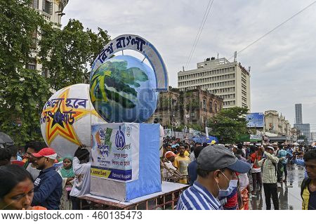 Kolkata, West Bengal, India - 21st July 2022 : All India Trinamool Congress Party, Aitc Or Tmc, At E