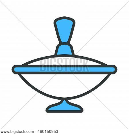 Peg-top Icon. Editable Bold Outline With Color Fill Design. Vector Illustration.