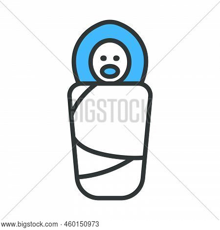 Wrapped Infand Icon. Editable Bold Outline With Color Fill Design. Vector Illustration.