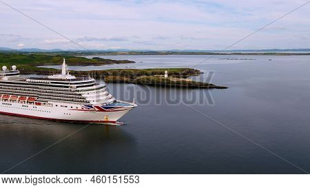 Killybegs, Ireland - July 22 2022: Ms Arcadia Is A Cruise Ship In The P And O Cruises Fleet Leaving 