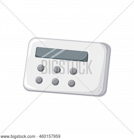 Digital Kitchen Timer Clock Cartoon. Digital Kitchen Timer Clock Sign. Isolated Symbol Vector Illust