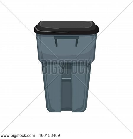 Box Trash Bin Garbage Cartoon. Box Trash Bin Garbage Sign. Isolated Symbol Vector Illustration