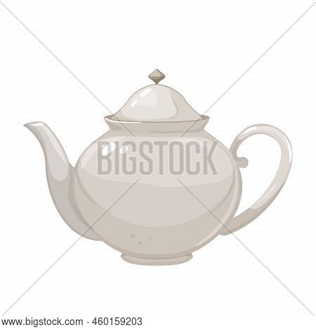 Tea Teapot Tea Kettle Cartoon. Tea Teapot Tea Kettle Sign. Isolated Symbol Vector Illustration