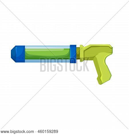 Festival Water Gun Toy Cartoon. Festival Water Gun Toy Sign. Isolated Symbol Vector Illustration
