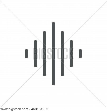 Sound Wave Flat Color Ui Icon. Audio Track Of Film. Video Editor Instrument. Record Voice. Simple Fi