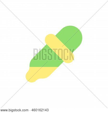 Eyedropper Flat Color Ui Icon. Colour Sample. Photo Editor Instrument. Photography Retouch. Simple F