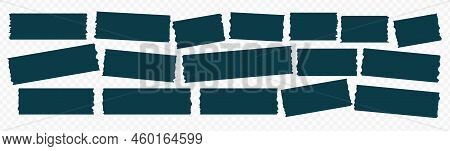 Blank Tape Or Paper Torn Rip Edge Strip Piece. Scotch Or Sellotape Silhouette For Scrapbooking Colla