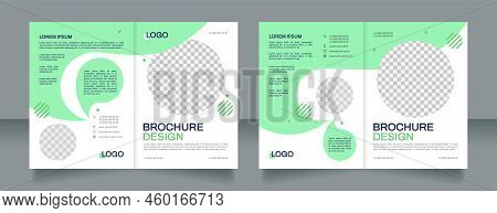 Sustainable Technologies Conference Blank Brochure Design. Template Set With Copy Space For Text. Pr