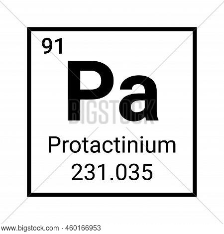 Protactinium Atomic Element Icon Chemistry Periodic Table Atom Icon.