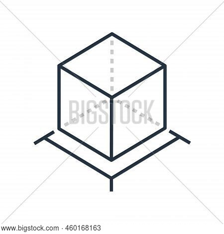 Ar Reality Symbol Vector Icon. Virtual Augmented Reality Cube Screen 3d Logo