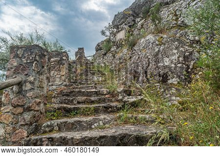 Stairway To The Penedo Do Castro Viewpoint, Penacova, Portugal