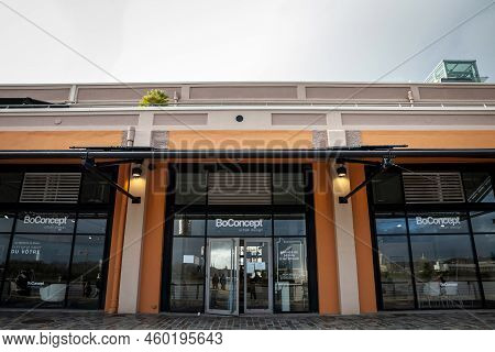 Bordeaux, France - February 19, 2022:  Boconcept Logo In Front Of Their Local Shop In Bordeaux. Boco