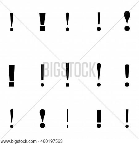 Set Exclamation Marks. Attention Sign. Vector Illustration. Stock Image.