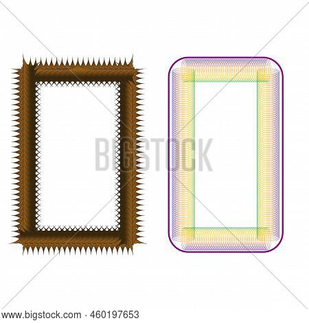 Royal Frames. Brush Texture. Edge Frame. Vector Illustration. Stock Image.