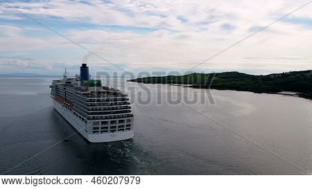Killybegs, Ireland - July 22 2022: Ms Arcadia Is A Cruise Ship In The P And O Cruises Fleet Leaving 