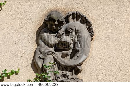 Architecture Detail At Piwna Street In Old Town In Gdansk. Poland