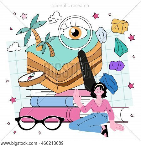 Geophysicist Concept Set. Scientist Study Structure, Evolution