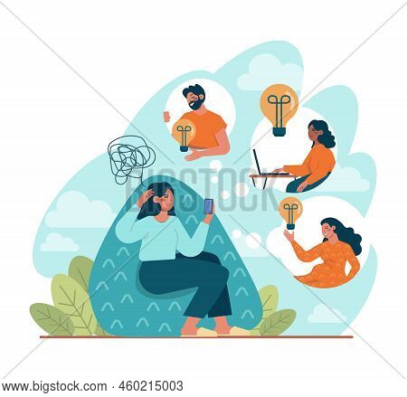 Advice Concept. Character Or Employee Giving Or Taking A Piece Of Advice