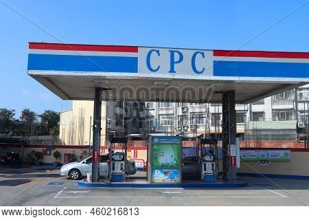 Chiayi, Taiwan - November 30, 2018: Cpc  Brand Gas Station In Taiwan. Cpc Corporation Is The State O