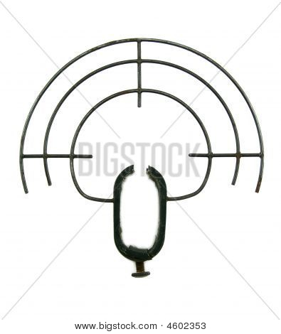 Vanha metallinen kiväärin Backsight