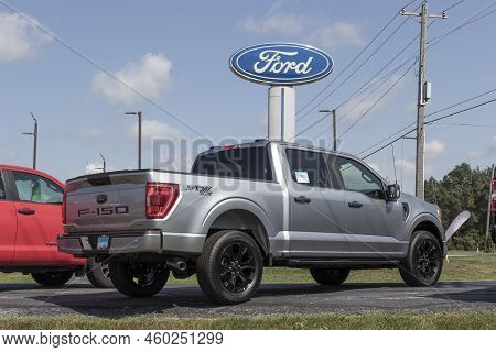 Peru - Circa August 2022: Used Ford F-150 Display At A Dealership. With Supply Issues, Ford Is Relyi