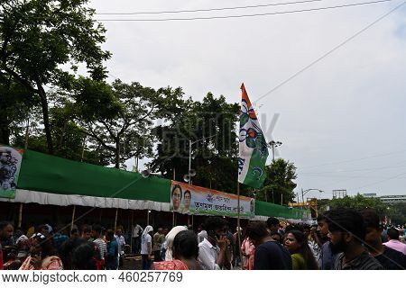 Kolkata, West Bengal, India - 21st July 2022 : All India Trinamool Congress Party, Aitc Or Tmc, At E