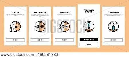 Assembly Furniture Instruction Onboarding Mobile Vector. Manual Diy, Man Home Instructions, Repair T