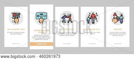 Violence First Aggressive Hand Onboarding Mobile Vector. Anger Conflict, Aggression Human Fight, Man