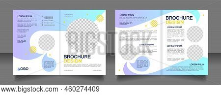 Programming Languages Courses Blank Brochure Design. Template Set With Copy Space For Text. Premade 