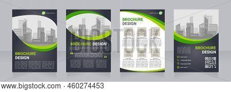 Architecture Office Profile Blank Brochure Design. Employee Photos. Template Set With Copy Space For