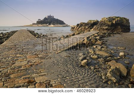 Mont St Michael de Marazion marée basse paysage