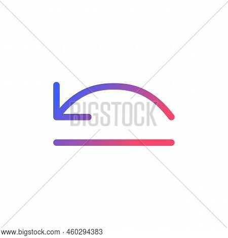 Move Backward Pixel Perfect Gradient Linear Ui Icon. Video Editor Program. Move To Previous Step. Li