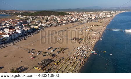 Ayvalik, Sarimsakli, The Most Popular Beach Of Ayvalik, Sarimsakli Beach, Ayvalik, Turkey. High Qual