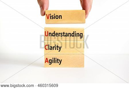Vuca Vision Understanding Clarity Agility Symbol. Concept Words Vuca Vision Understanding Clarity Ag