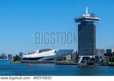 Amsterdam, Netherlands - 22 June 2022: A'dam Toren Tower And Observation Deck On The Roof.