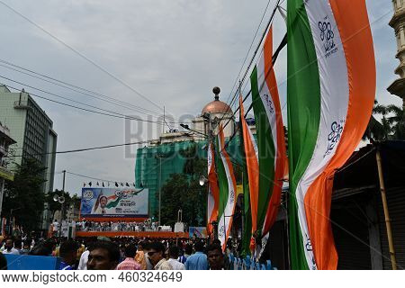 Kolkata,west Bengal,india - 21st July 2022 : All India Trinamool Congress Party, Aitc Or Tmc, At Eku