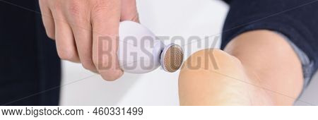 Pedicure And Foot Care. Body Care And Massage For Dry Skin Of Feet And Toes Concept