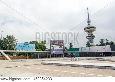 Thessaloniki, Greece - August 25 2022: Entrance To 86th Tif International Fair Taking Place From 10 