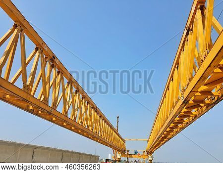 This Is The Steel Structure Of A Launcher Gantry That Will Be Used For Erection Precast Concrete I G