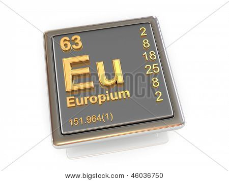 Europ. Pierwiastek chemiczny. 3D