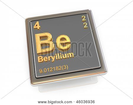 Beryllium. Alkuaine. 3D