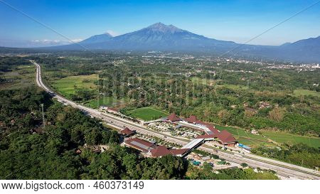 Aerial View Of Parking Space Provided In The Rest Area Of Pendopo 456 Salatiga. Semarang, Indonesia,