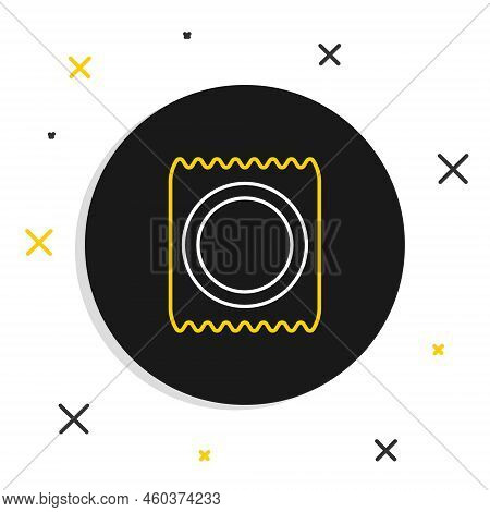 Line Condom In Package Icon Isolated On White Background. Safe Love Symbol. Contraceptive Method For