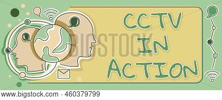 Inspiration Showing Sign Cctv In Action. Conceptual Photo Selfcontained Surveillance System Comprisi