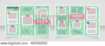 Dance School For Children Trifold Brochure Template Design. Active Lifestyle. Zig-zag Folded Leaflet